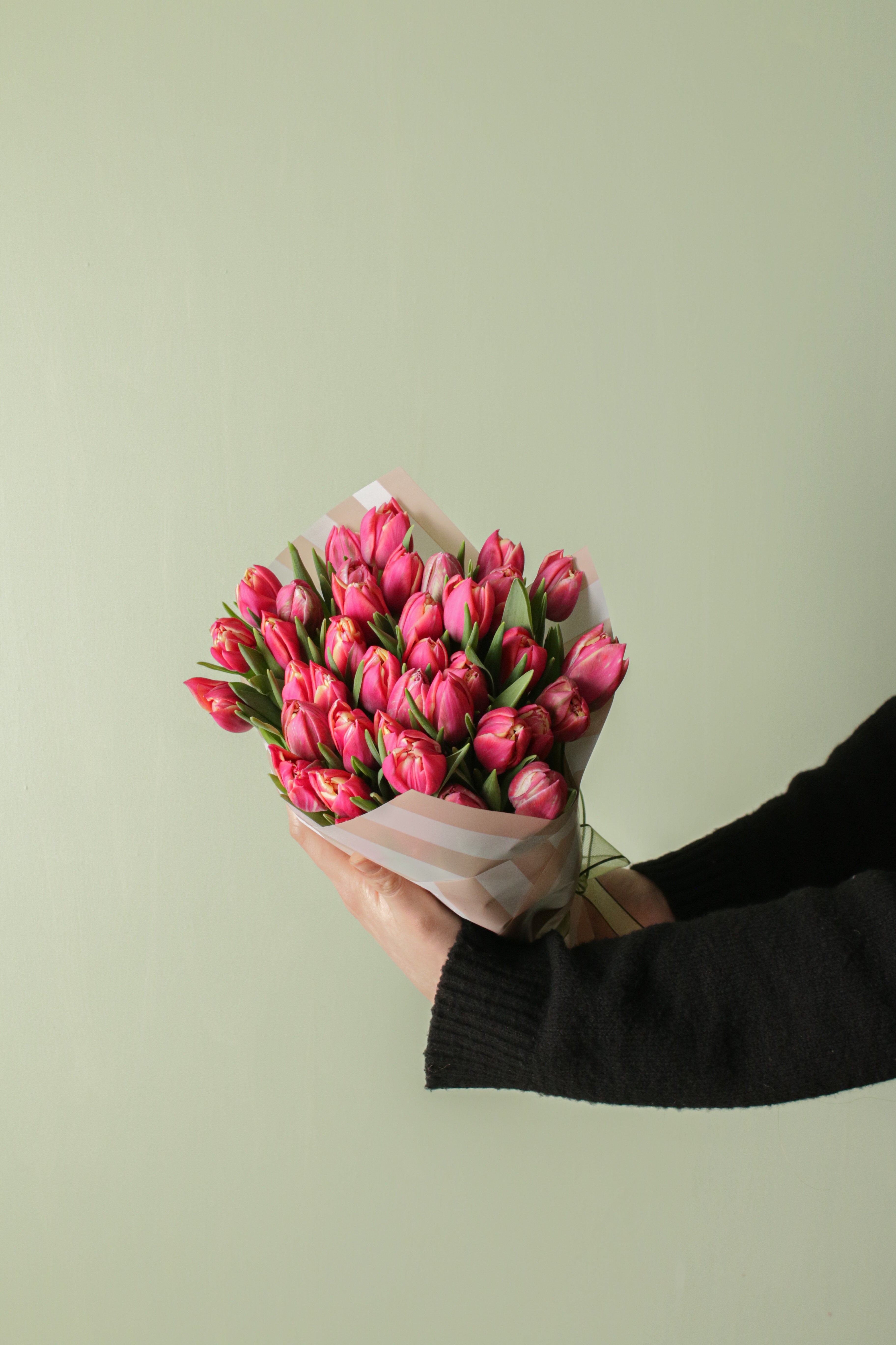 Pink Double Tulipa (40’lı Pembe Lale Buketi)