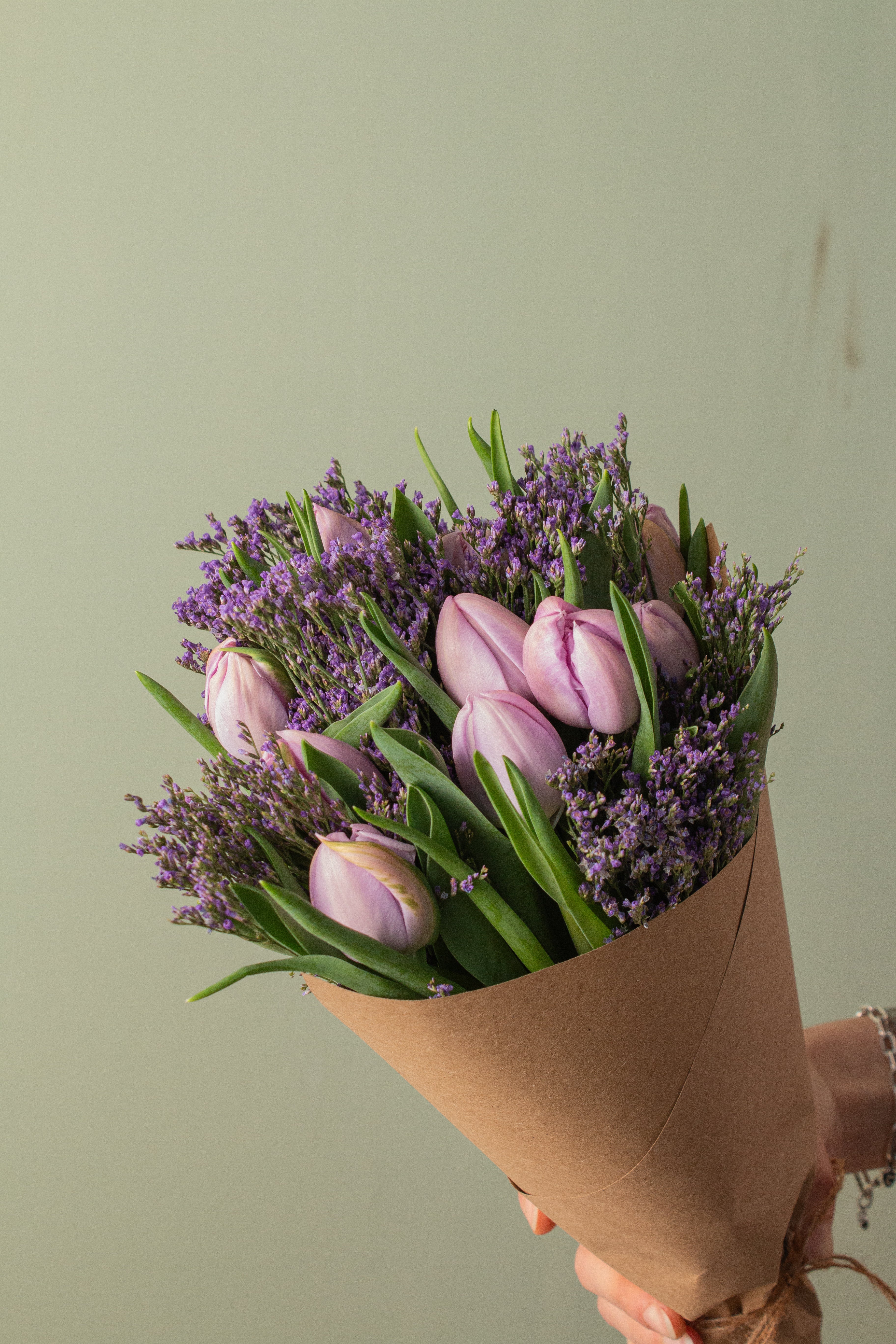 Lila Tulipa Buket (10’lu lila lale)