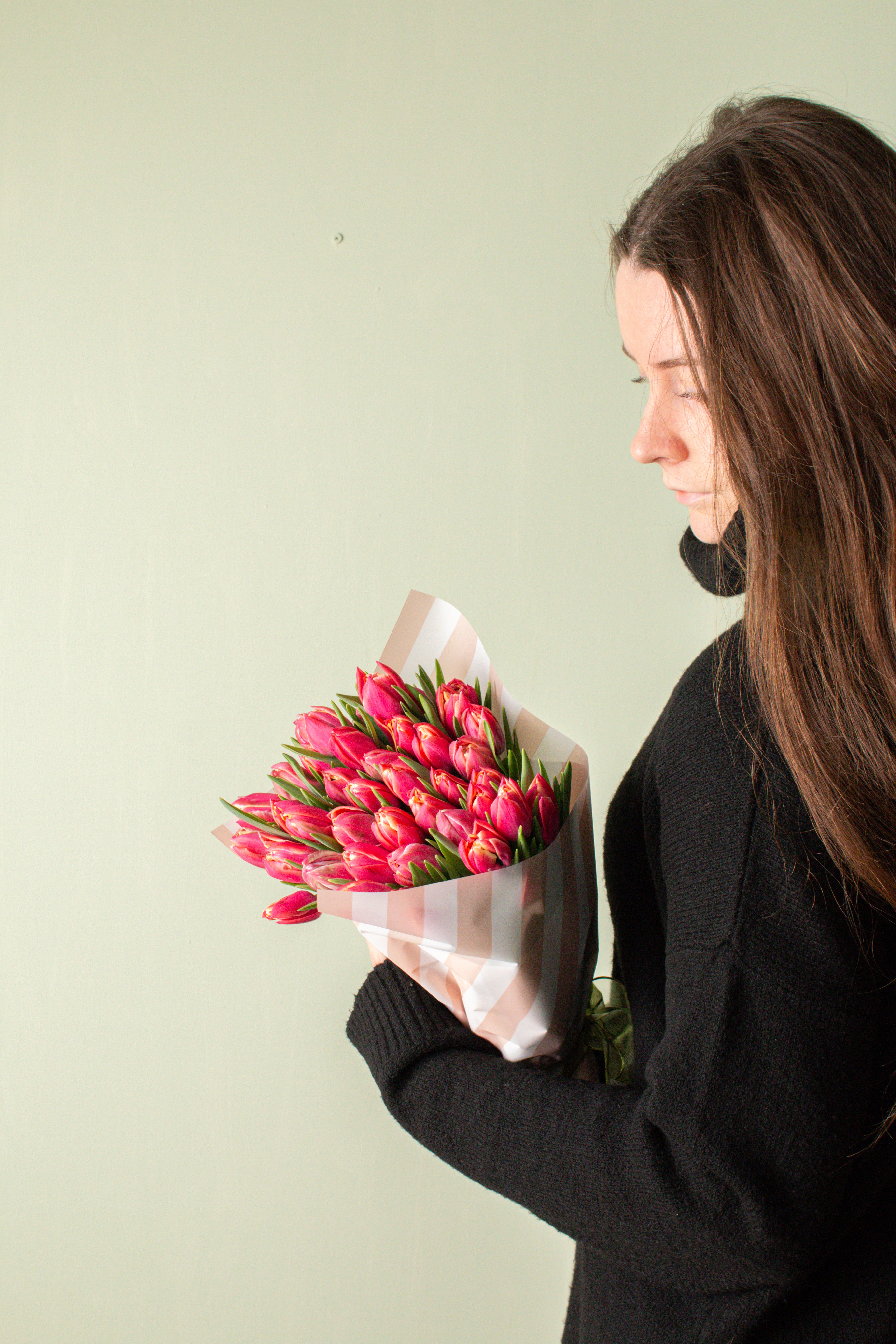 Pink Double Tulipa (40’lı Pembe Lale Buketi)