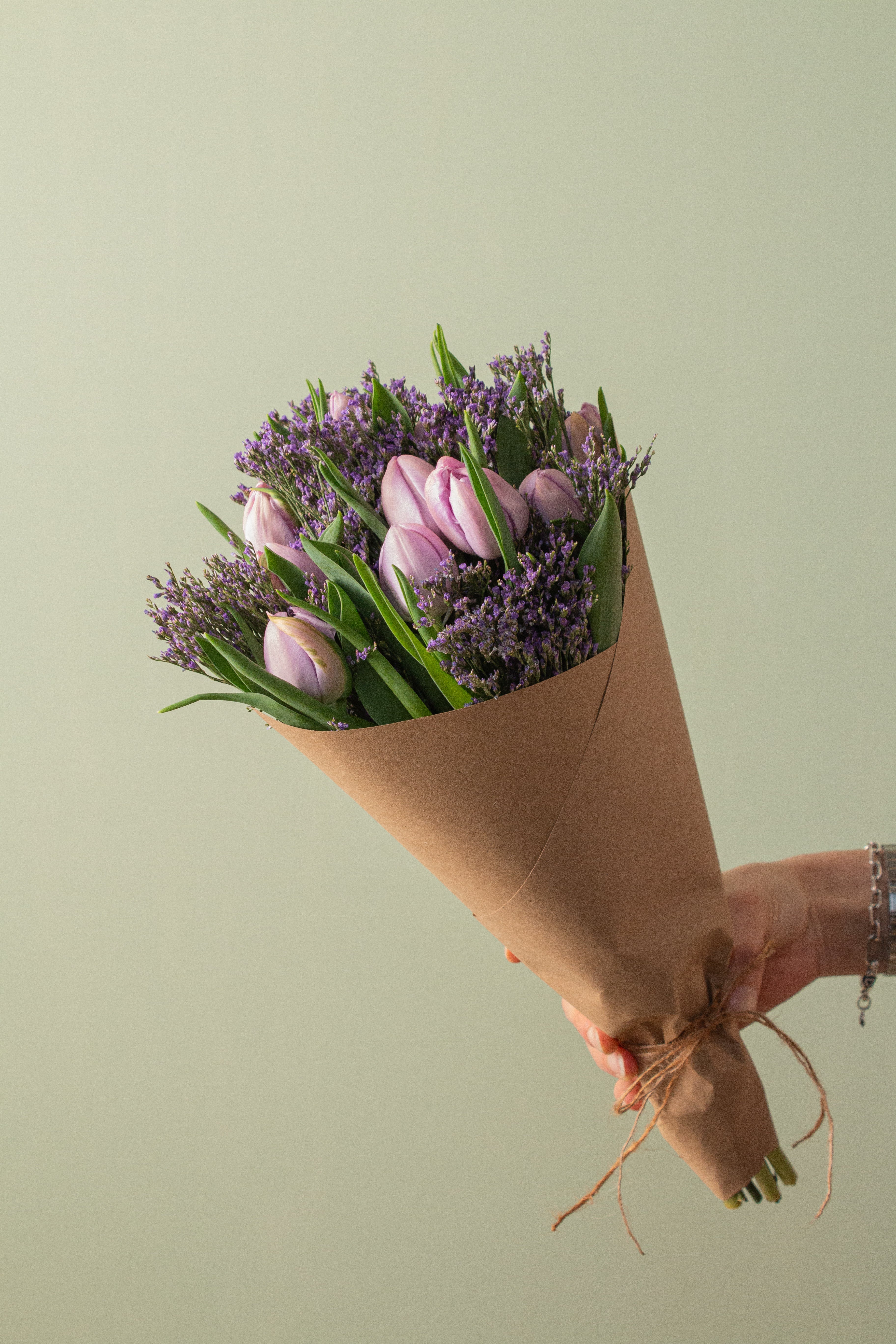 Lila Tulipa Buket (10’lu lila lale)