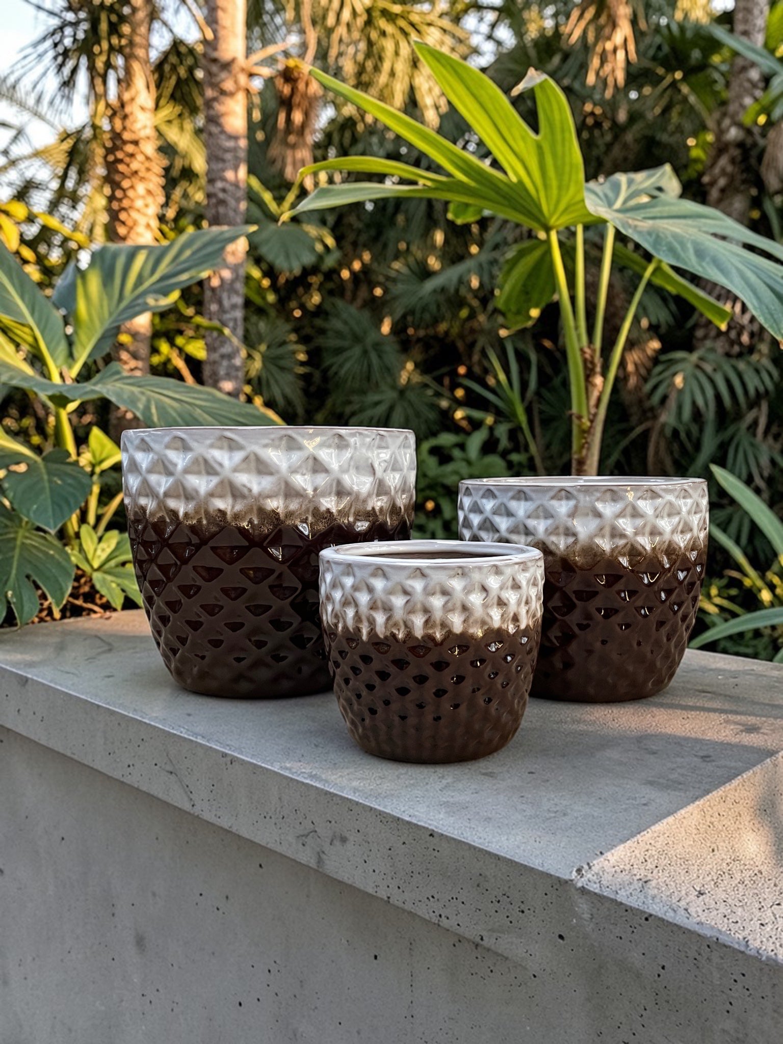 Rustik Seramik Saksı Seti