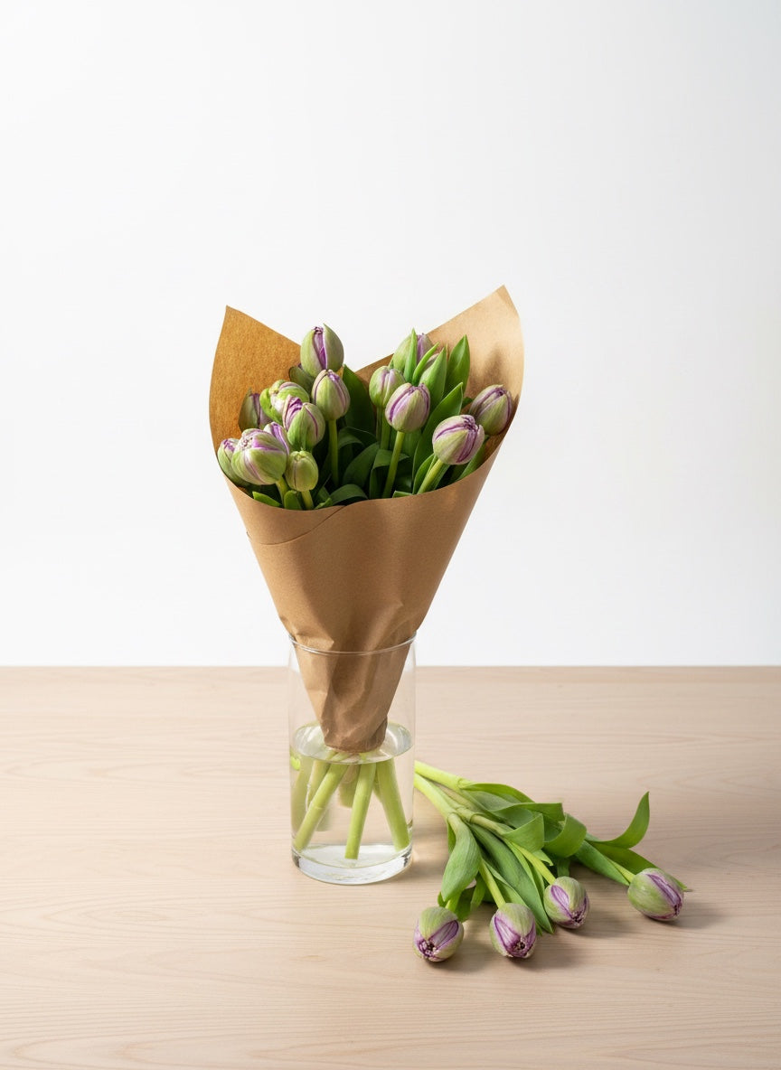 Purple Double Tulipa (20’li Mor Lale Buketi)